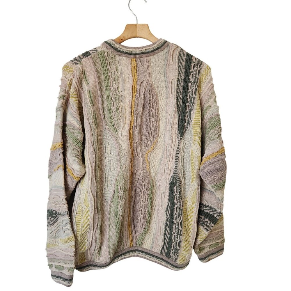 Vintage Tundra Canada Textured Knit Cotton Sweater Warm Soft Cozy 90's Cabincore - Picture 3 of 13